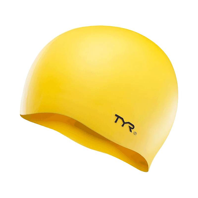 Шапочка для плавання TYR Wrinkle Free Silicone Swim Cap, Yellow, Onesize, Yellow