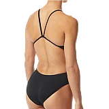 Купальник TYR Biglogo Cutoutfit, Чорный, 32, Black/White