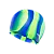 Шапочка для плавання TYR Multi Color Silicone Swim Cap, Green/Blue Multi, Onesize, Green/Blue Multi