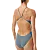 Купальник TYR Solid Splice Block Cutoutfit, Бирюзовый, 38, Teal/Blue/Grey