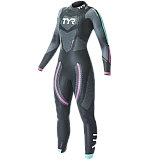 Гідрокостюм жіночий TYR Women’s Hurricane Wetsuit Cat 5, Чорний, XL, Black/Turquoise/Fuschia