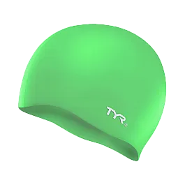 Шапочка для плавання TYR Wrinkle Free Junior Silicone Swim Cap, Apple Green, Onesize, Apple Green