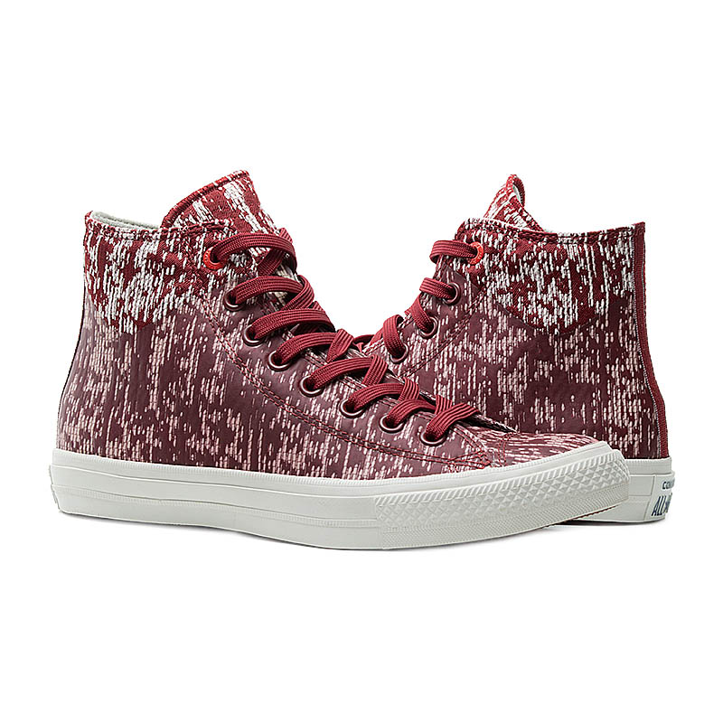 Кеди Converse CTAS II HI Унісекс р.44 Бордовий/Білий