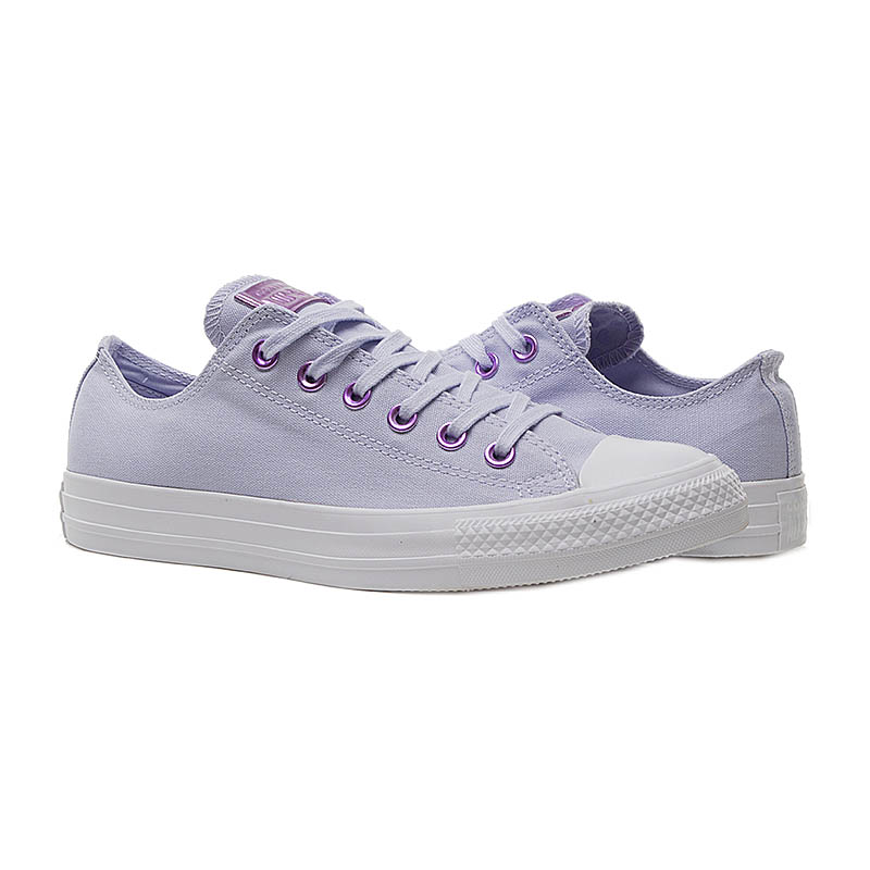 Кеди Converse CTAS OX OXYGEN PURPLE/WASHED LILAC/ Унісекс р.37 Білий/Бежевий