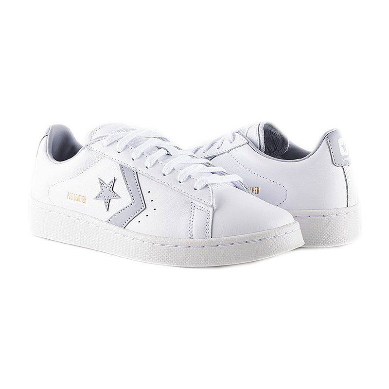 Кеди Converse PRO LEATHER OX Унісекс р.42 Сірий/Білий