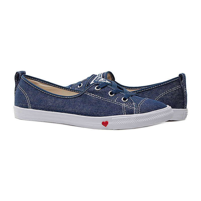 Кеди Converse CTAS BALLET LACE SLIP INDIGO/WHITE Жінки р.36 Білий/Синій