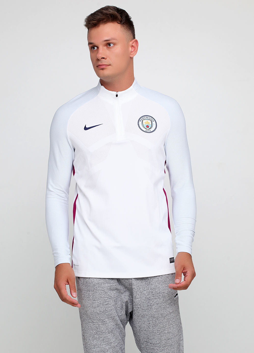 Футболка Nike MCFC MNK AROSWFT STRKE DRILTOP Чоловіки р.XL Білий