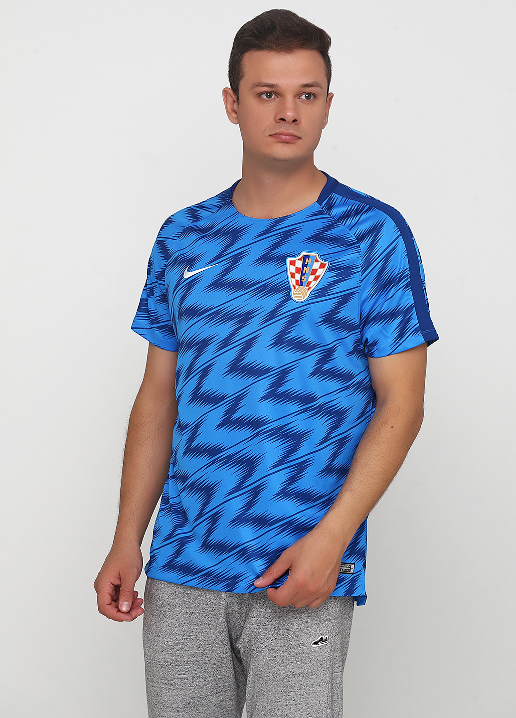 Футболка Nike CRO M NK DRY SQD TOP SS GX Чоловіки р.XL Синій/Блакитний