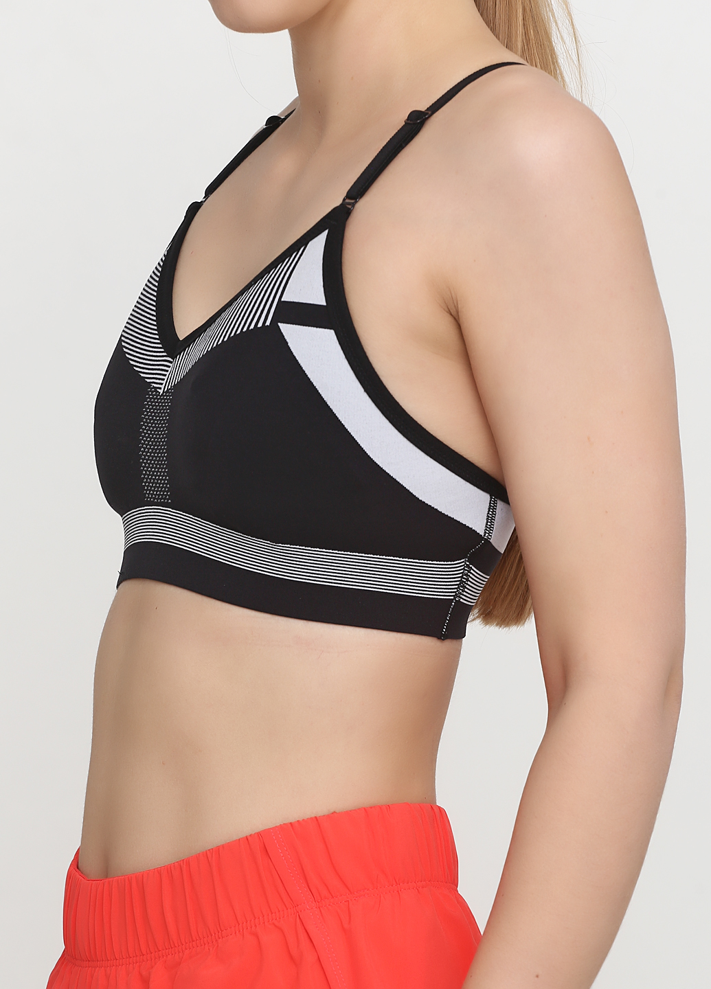 Топ Nike FLYKNIT INDY BRA Жінки р.XS Білий/Чорний
