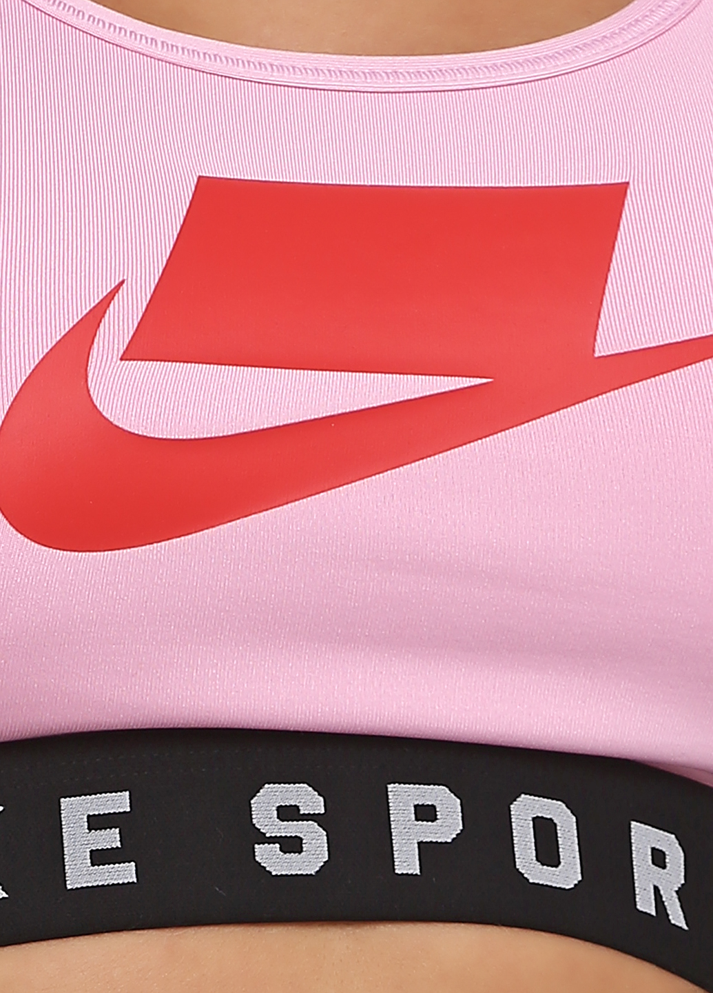 Топ Nike MESH BACK SWOOSH BRA Жінки р.XS Чорний/Рожевий