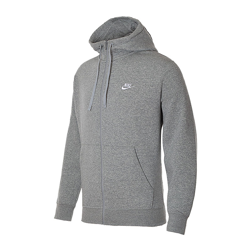 Толстовка Nike M NSW CLUB HOODIE FZ FT Чоловіки р.S Сірий