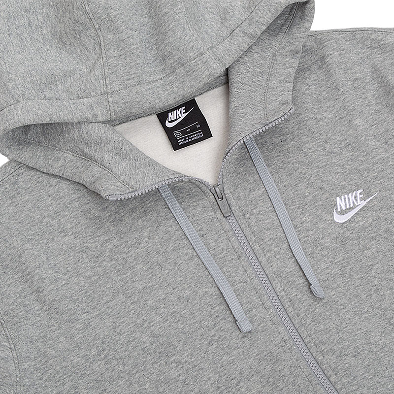 Толстовка Nike M NSW CLUB HOODIE FZ FT Чоловіки р.S Сірий