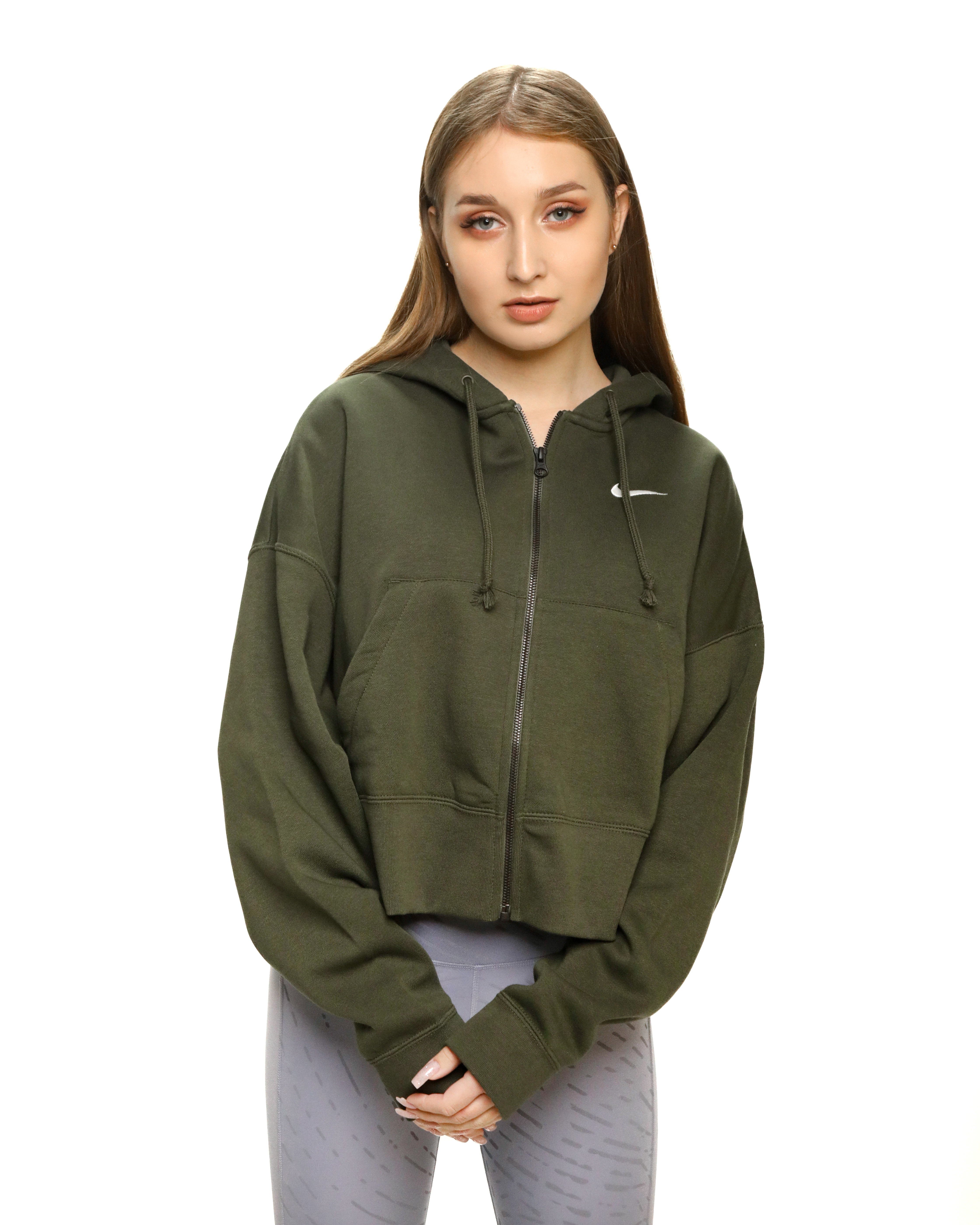 Толстовка Nike W NSW FZ FLC TREND Жіноча р.XS Хакі