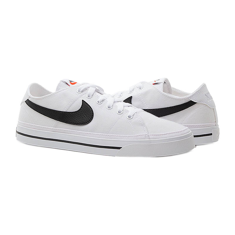 Кросівки Nike COURT LEGACY CNVS Чоловіки р.45.5 Чорний/Білий