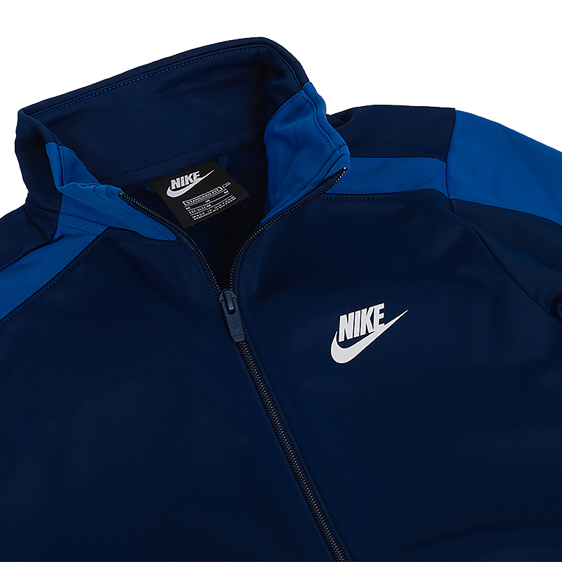 Костюм Nike U NSW HBR POLY TRACKSUIT Унісекс дитячий (8-15) р.L Синій/Білий