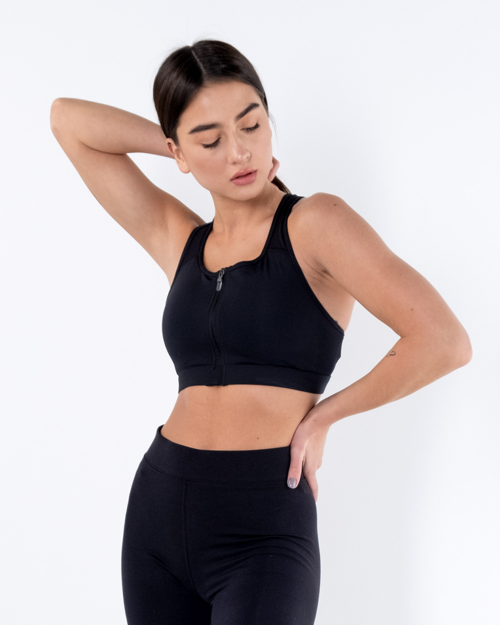 Топ Nike W NK DF SWSH ZIP FRONT BRA Жінки р.L