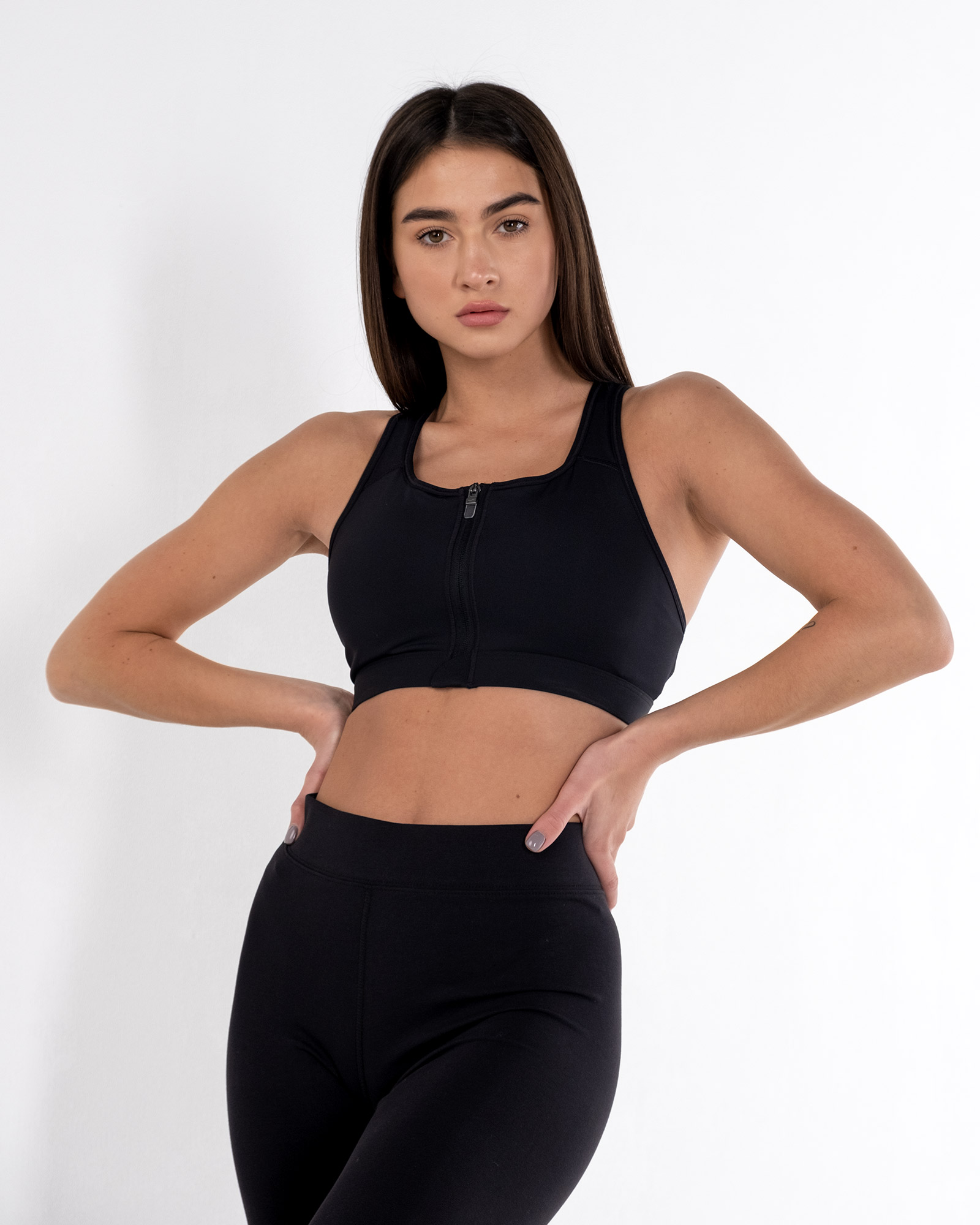 Топ Nike W NK DF SWSH ZIP FRONT BRA Жінки р.L