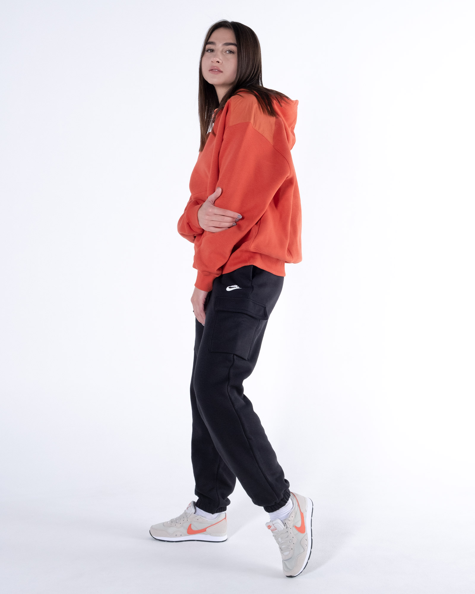 Брюки Nike W NSW CARGO PANT LOOSE FLC UU Жіноча р.S Чорний