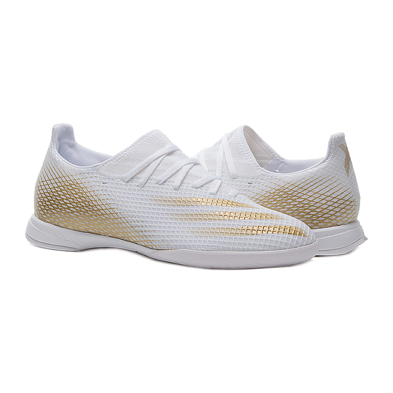 Футзалки Adidas X GHOSTED.3 IN Чоловіча р.42.5 Білий/Жовтий