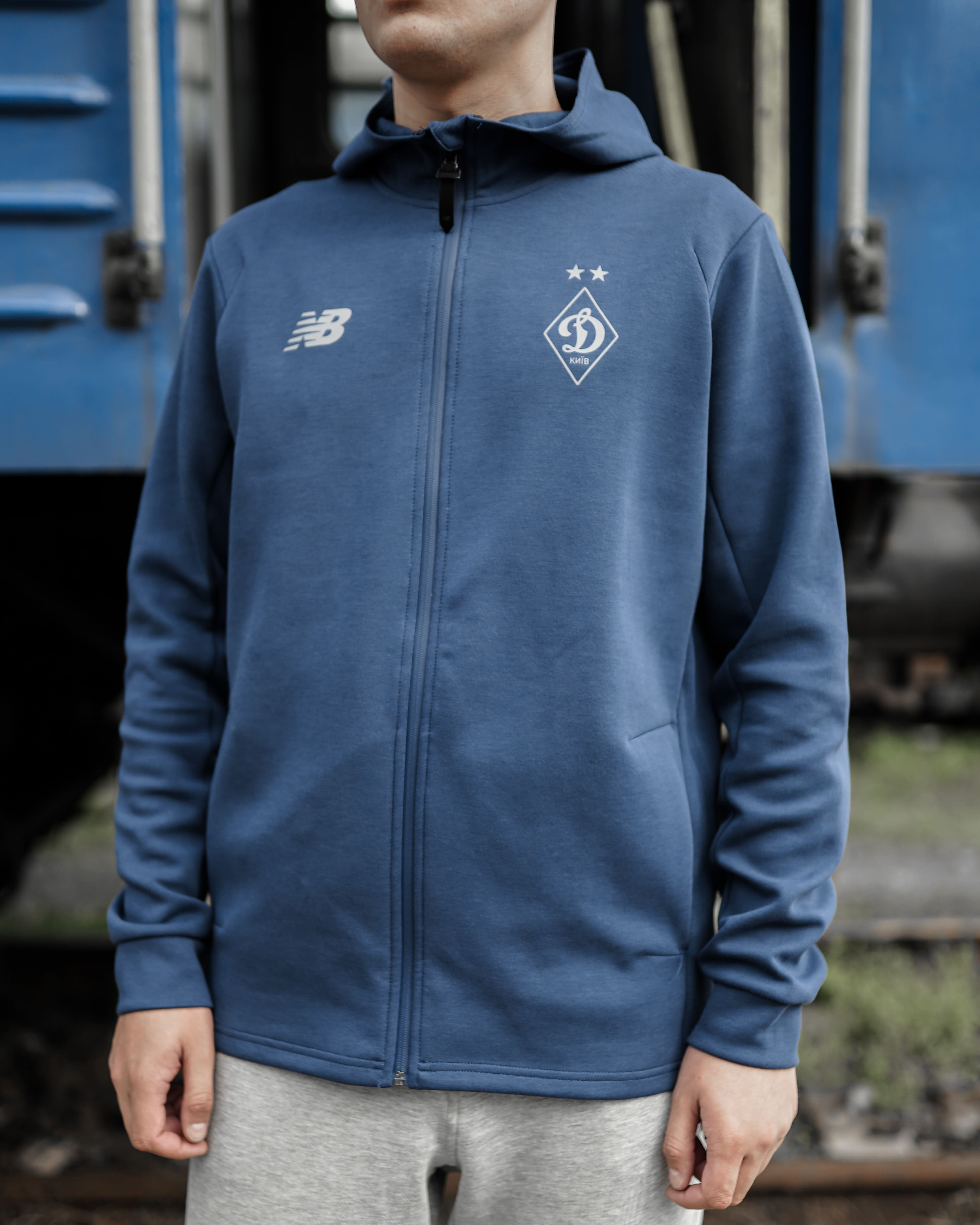 Кофта New Balance NB FCDK Travel FZ Чоловіча р.S Синій