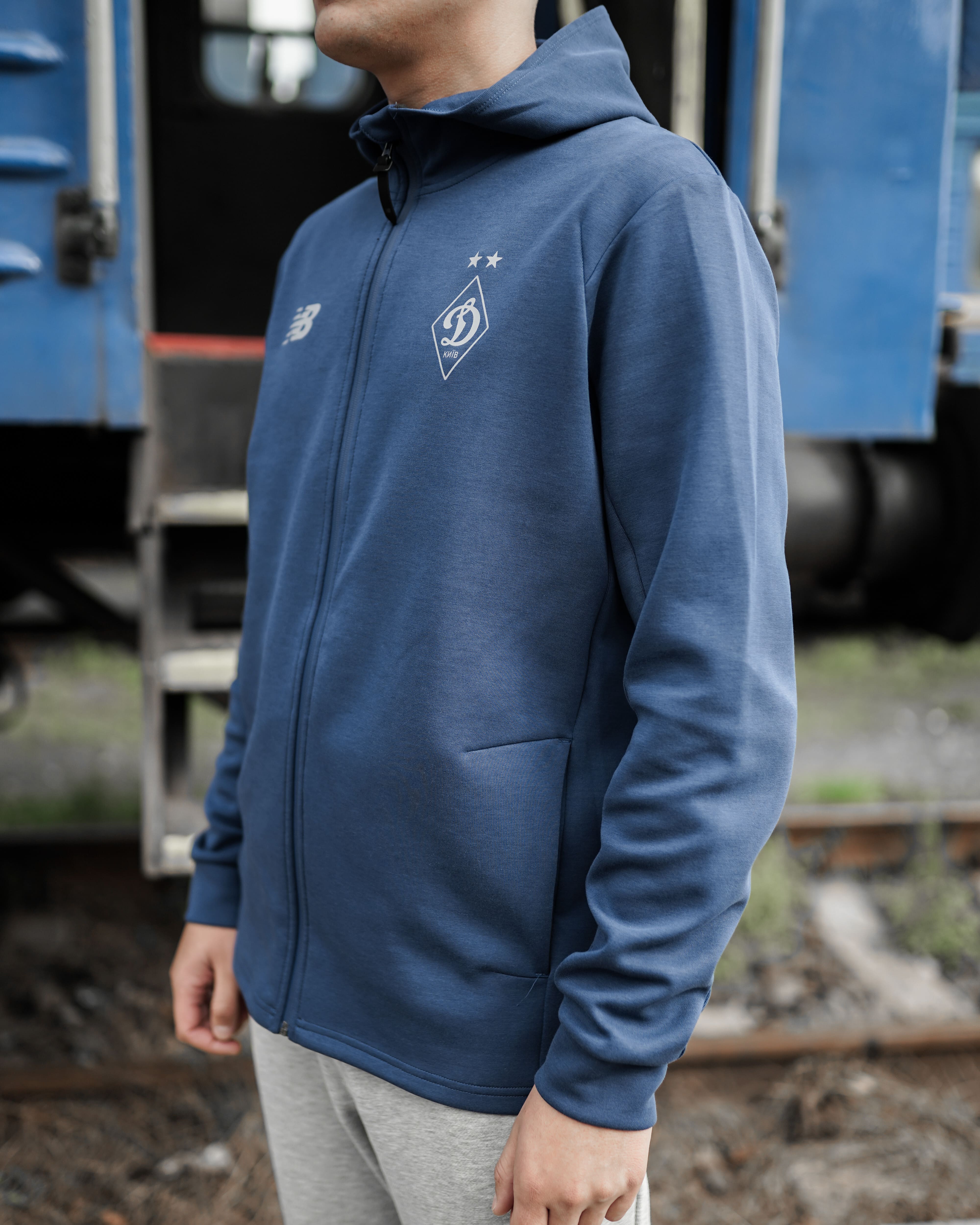 Кофта New Balance NB FCDK Travel FZ Чоловіча р.S Синій