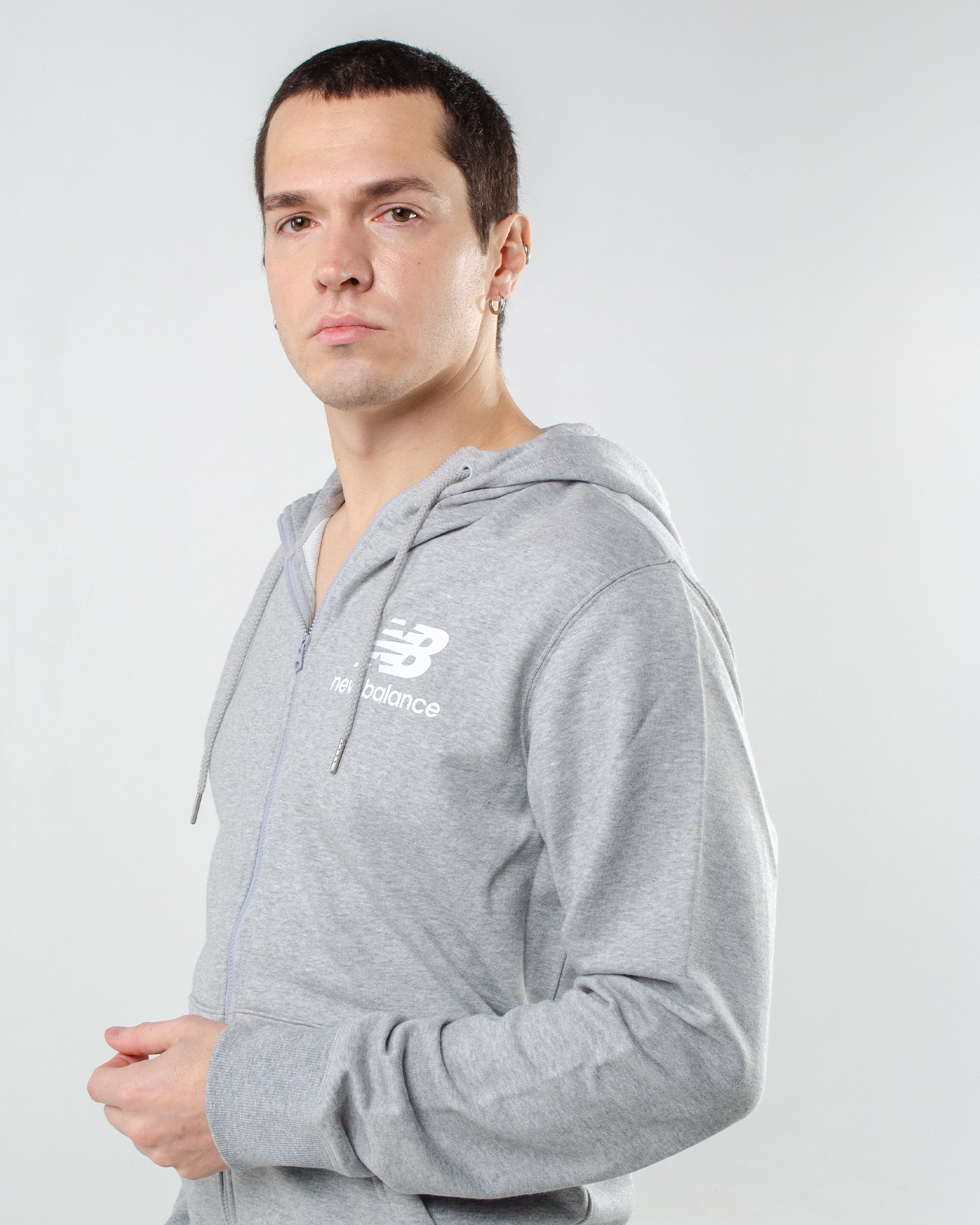 Кофта New Balance Ess Stacked FZ Чоловіча р.S