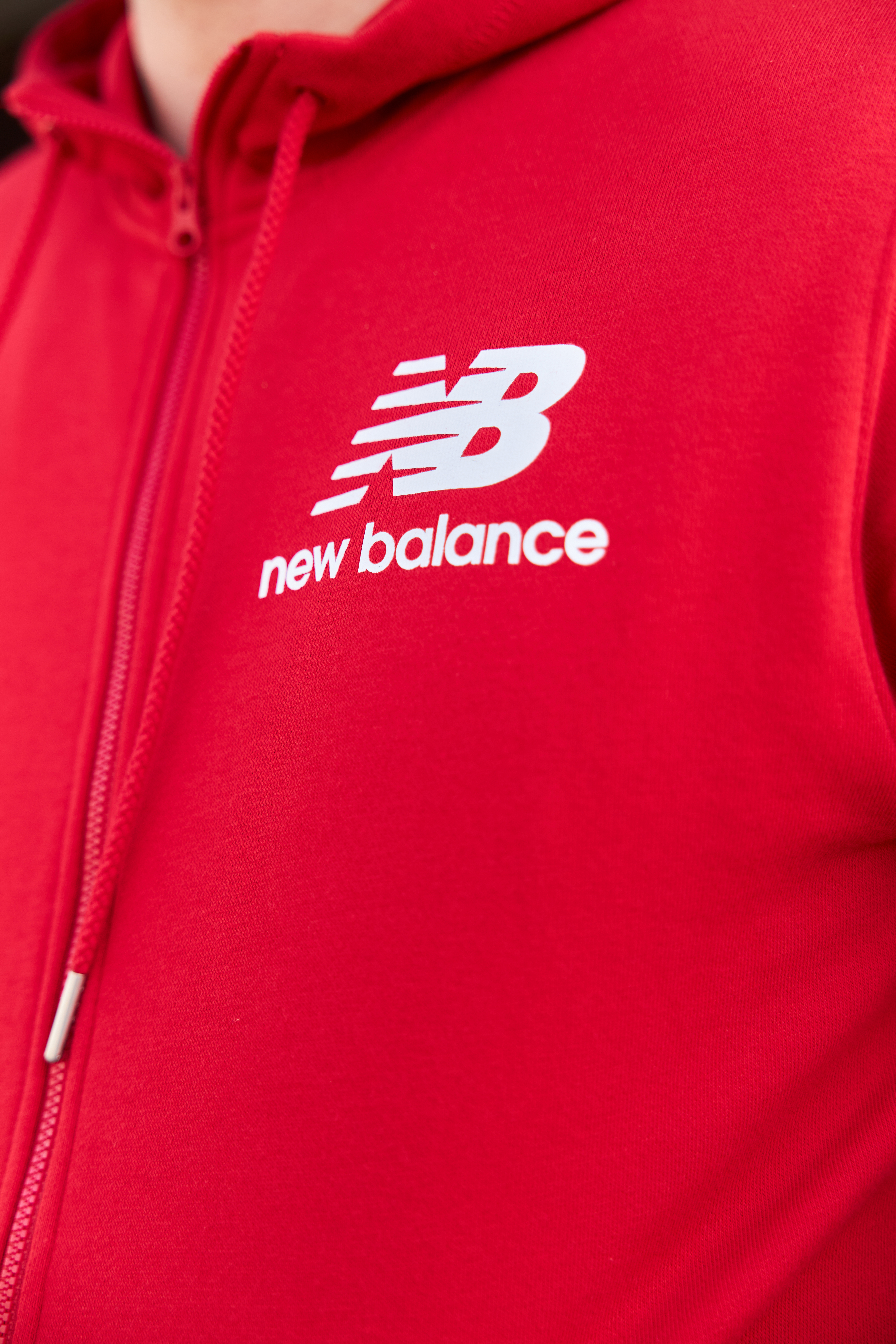 Кофта New Balance Ess Stacked FZ Чоловіки р.S Червоний