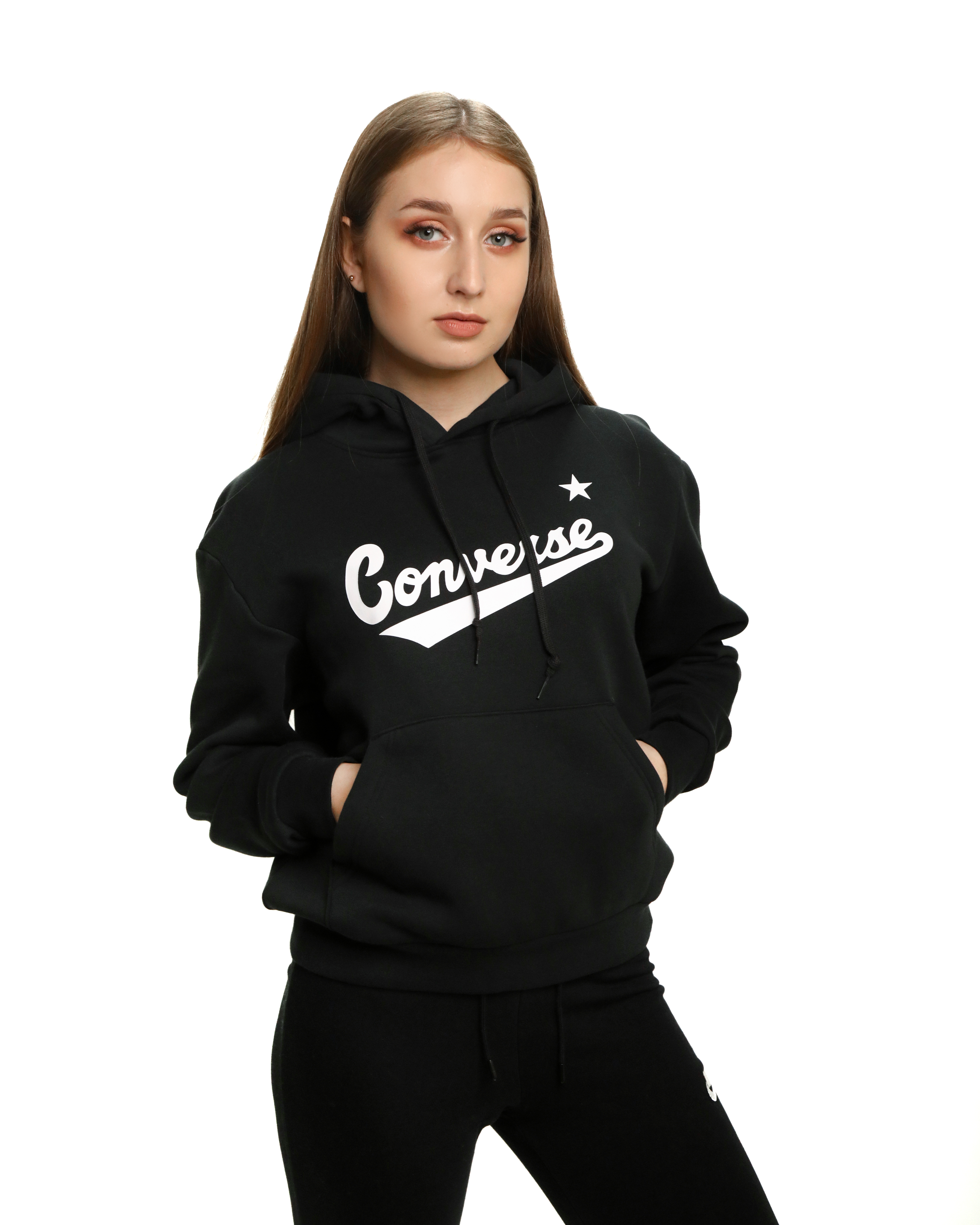 Кофта Converse Center Front Nova Hoodie BB Жіноча р.XS