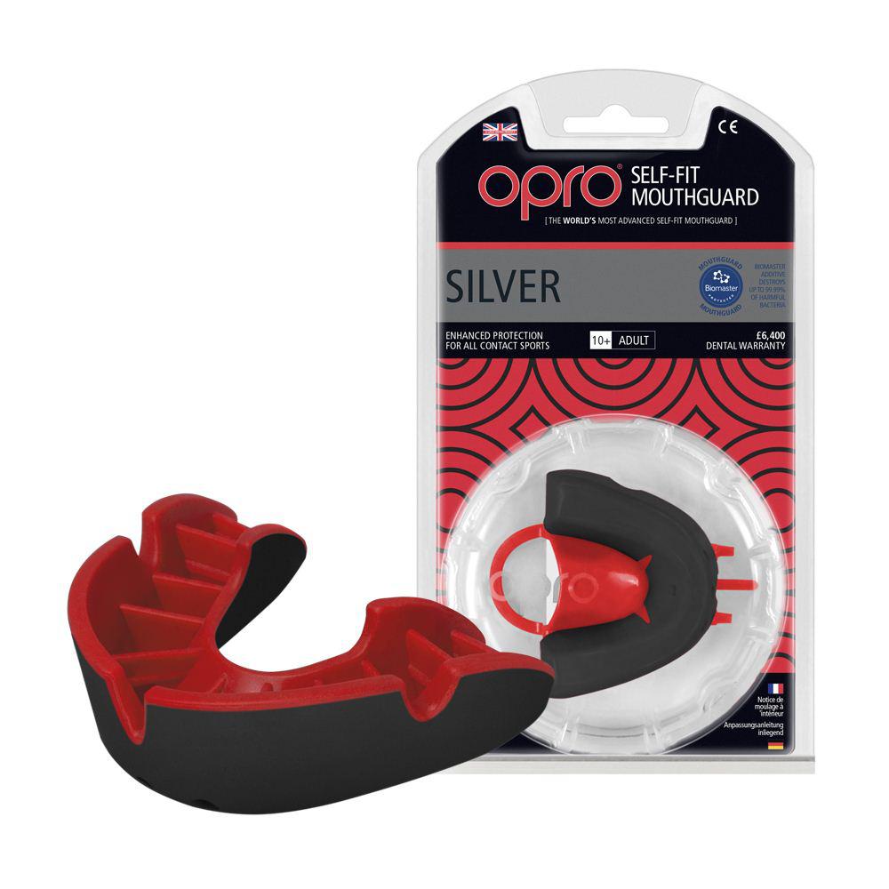 Капа OPRO Silver Black/Red фото товару