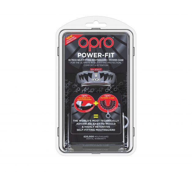 Капа OPRO Power - Fit Aggression-Jaws Silver / White фото товару