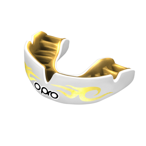 Капа OPRO Power-Fit Bling-Urban Series White/Gold фото товару