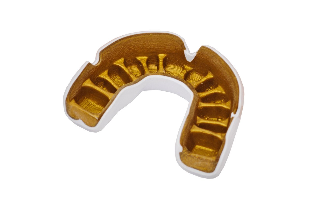 Капа OPRO Power-Fit Bling-Urban Series White/Gold фото товару