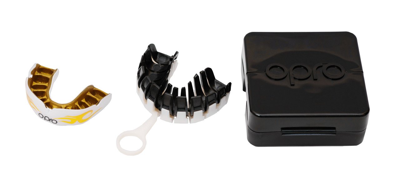 Капа OPRO Power-Fit Bling-Urban Series White/Gold фото товару