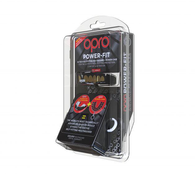 Капа OPRO Power-Fit Bling-Teeth Series Black/White фото товара
