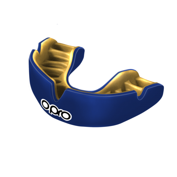 Капа OPRO Power-Fit Single Series Dark Blue/Gold фото товара