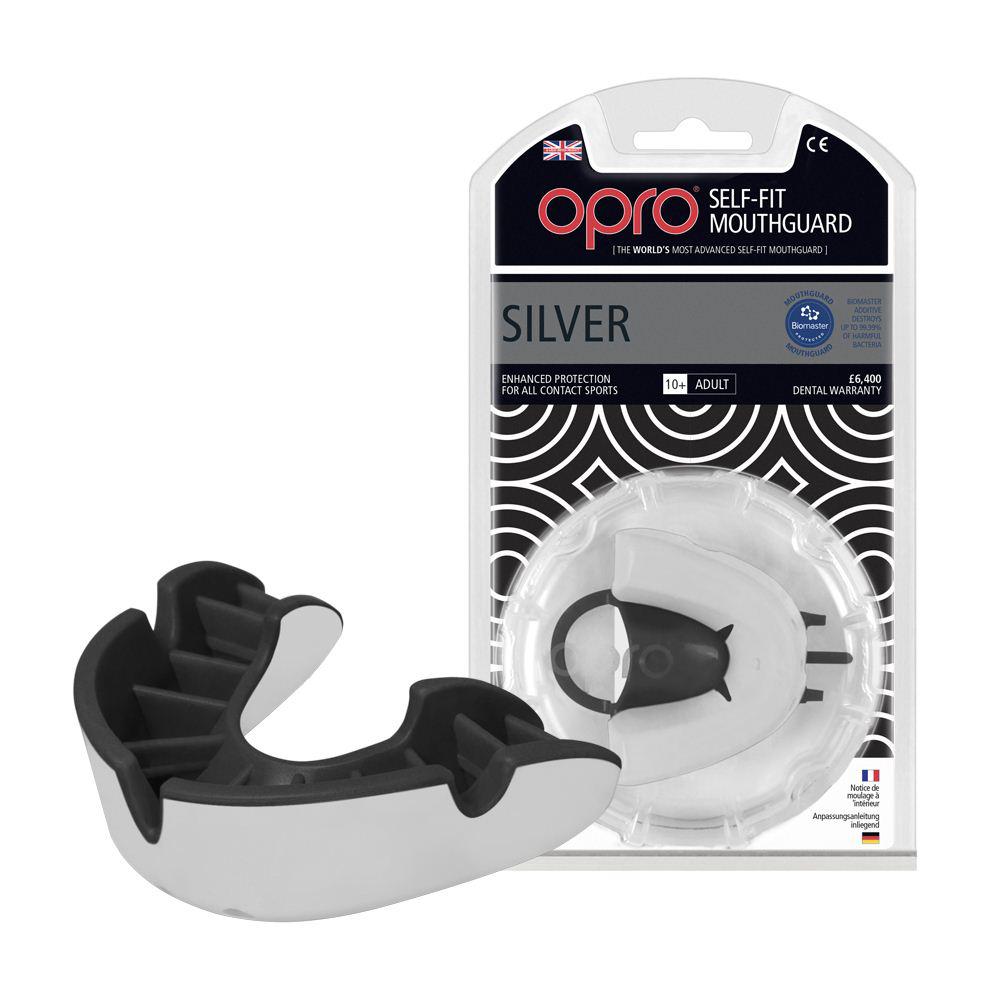 Капа OPRO Silver White/Black фото товара