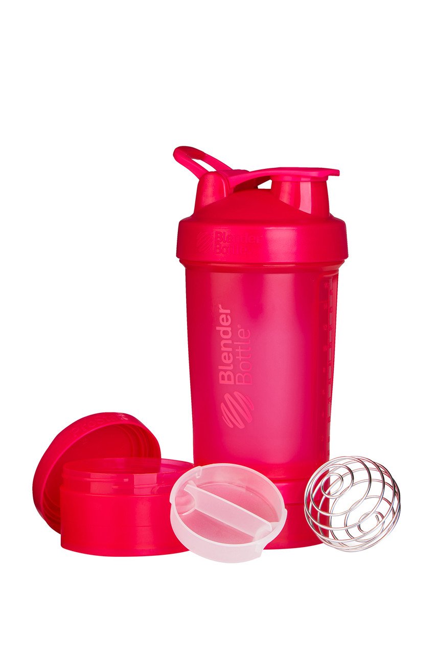 Шейкер спортивный BlenderBottle ProStak 650ml с 2-мя контейнерами Pink FL (ORIGINAL) фото товару