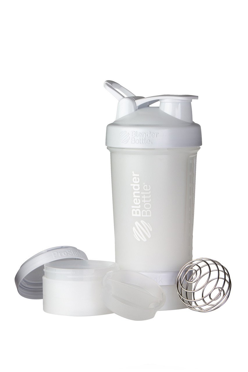 Шейкер спортивный BlenderBottle ProStak 650ml с 2-мя контейнерами White (ORIGINAL) фото товару