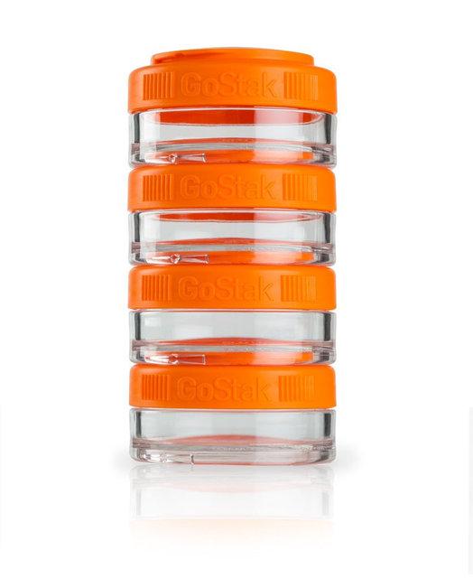 Контейнер спортивный BlenderBottle GoStak 4*40ml Orange (ORIGINAL) фото товару