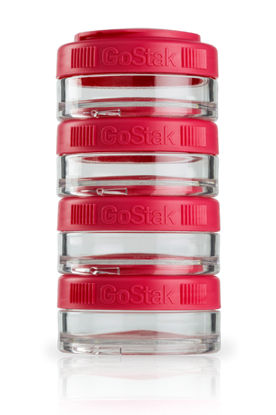 Контейнер спортивный BlenderBottle GoStak 4*40ml Red (ORIGINAL) фото товару
