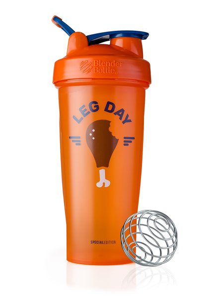 Спортивный шейкер BlenderBottle Classic Loop 820ml Special Edition Leg Day Orange (ORIGINAL) фото товара
