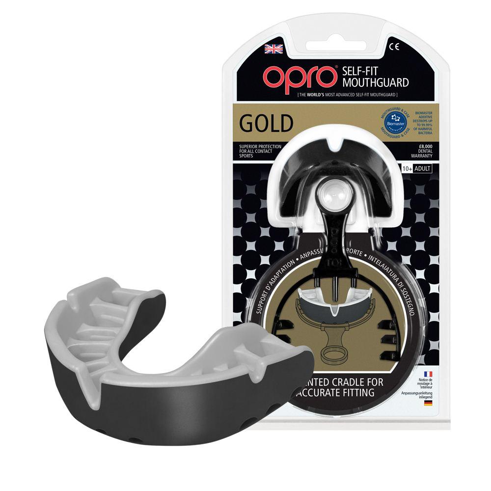 Капа OPRO Gold Series Black/Pearl фото товару