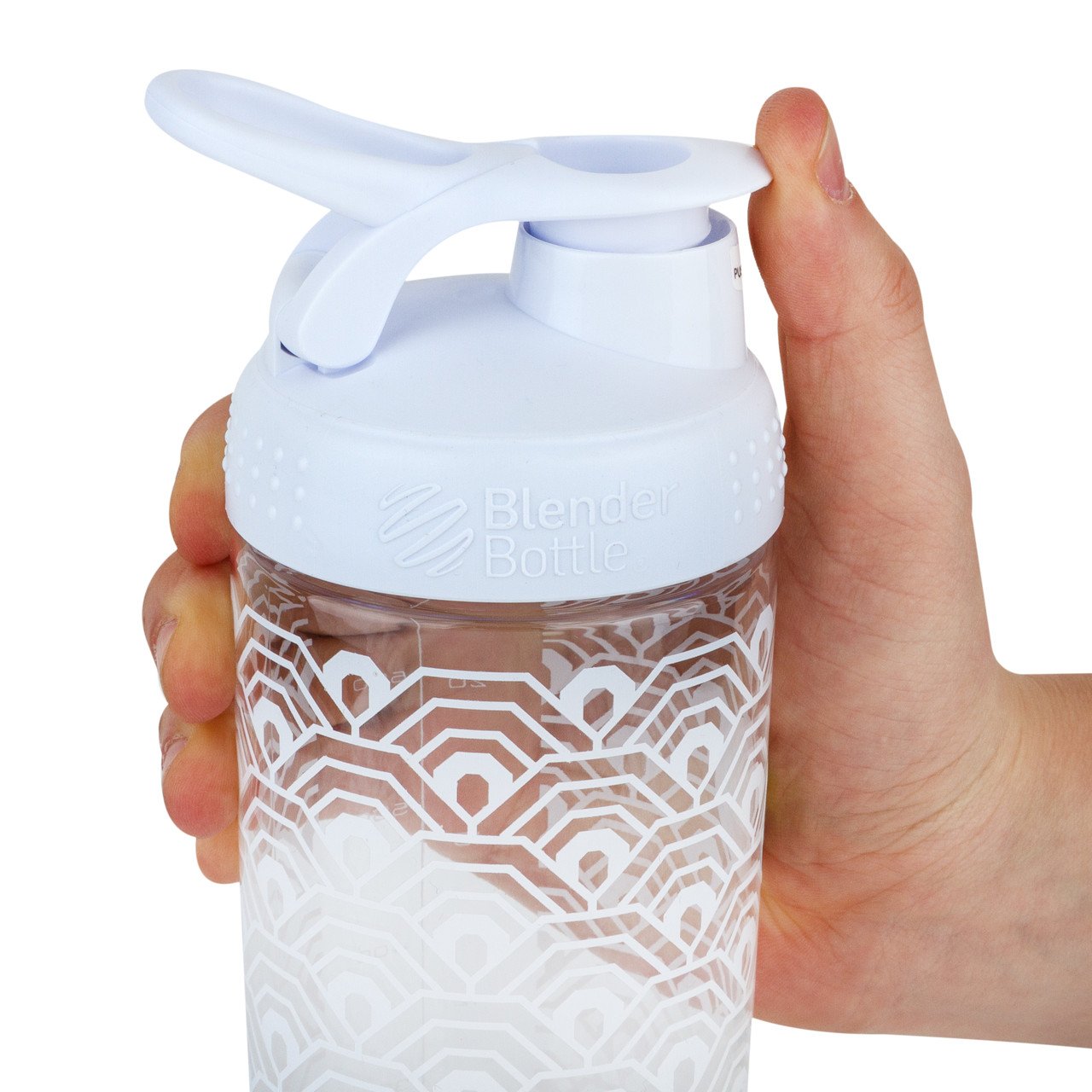 Спортивная бутылка-шейкер BlenderBottle SportMixer Signature Sleek WHITE CLAMSHELL 820мл (ORIGINAL) фото товара