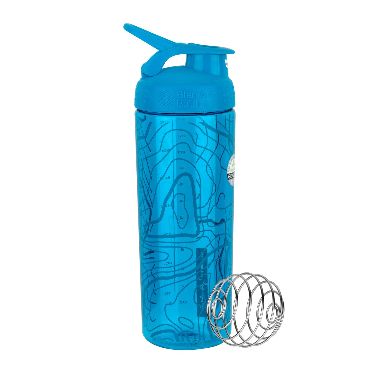 Спортивная бутылка-шейкер BlenderBottle SportMixer Signature Sleek AQUA TOPT FLOW 820мл (ORIGINAL) фото товара