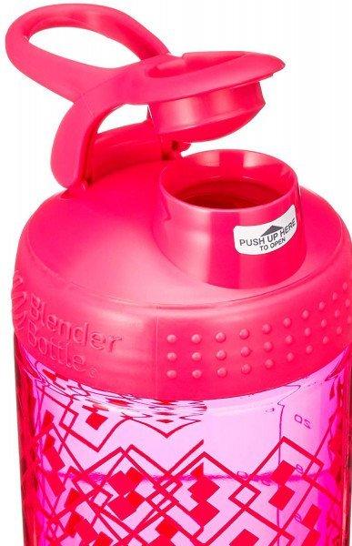 Спортивная бутылка-шейкер BlenderBottle SportMixer Signature Sleek PINK GEO LACE 820мл (ORIGINAL) фото товара