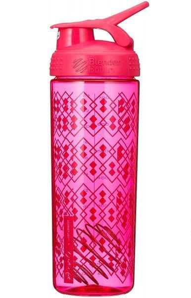 Спортивная бутылка-шейкер BlenderBottle SportMixer Signature Sleek PINK GEO LACE 820мл (ORIGINAL) фото товара