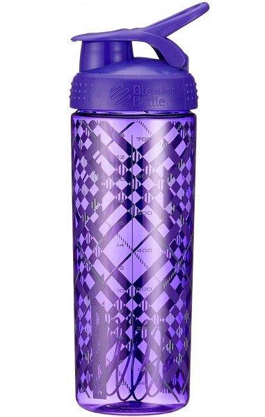Спортивная бутылка-шейкер BlenderBottle SportMixer Signature Sleek PURPLE TRATAN PLAID 820мл (ORIGINAL) фото товара