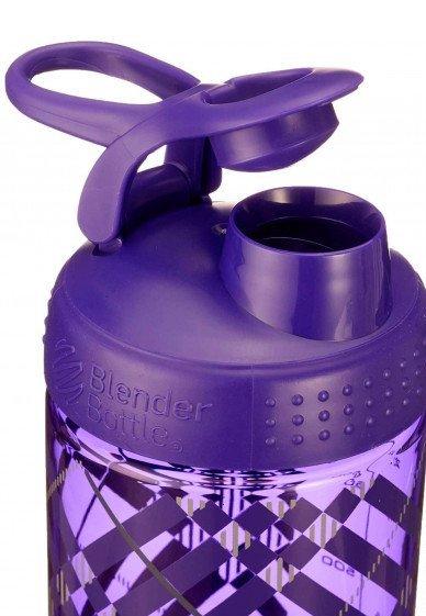 Спортивная бутылка-шейкер BlenderBottle SportMixer Signature Sleek PURPLE TRATAN PLAID 820мл (ORIGINAL) фото товара