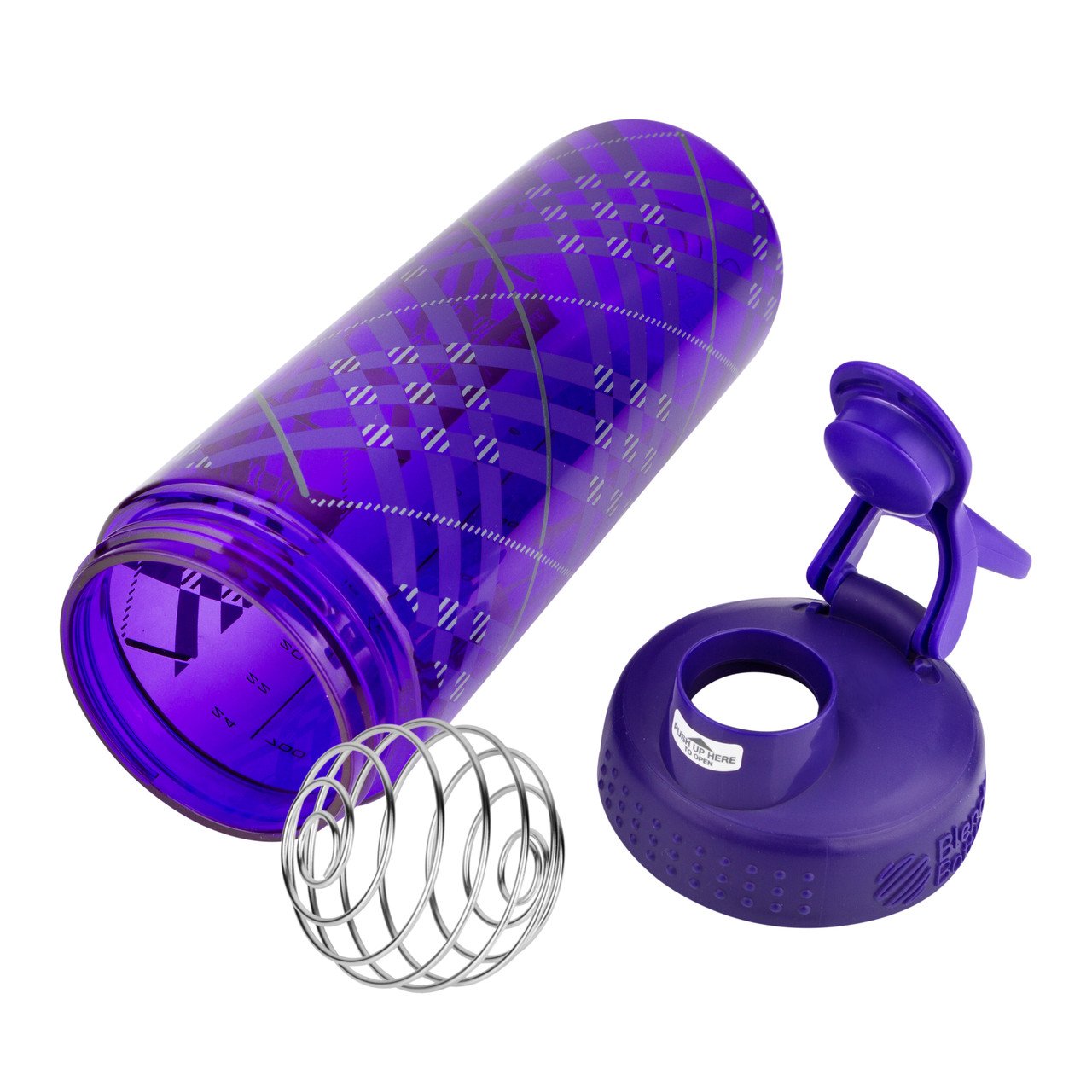 Спортивная бутылка-шейкер BlenderBottle SportMixer Signature Sleek PURPLE TRATAN PLAID 820мл (ORIGINAL) фото товара