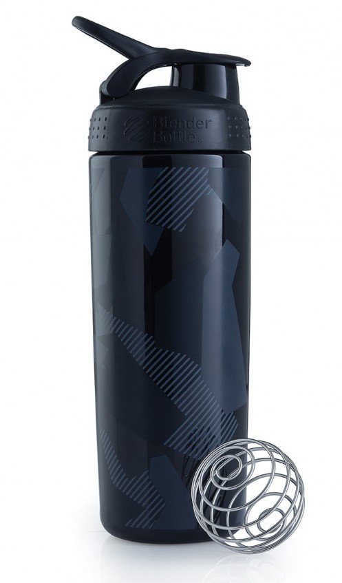 Спортивная бутылка-шейкер BlenderBottle SportMixer Signature Sleek BLACK SHATTERED SLATE 820мл (ORIGINAL) фото товара